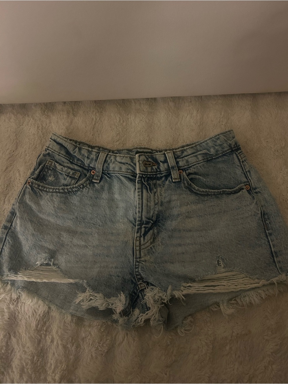 wild fable Light Wash Distressed Denim Shorts